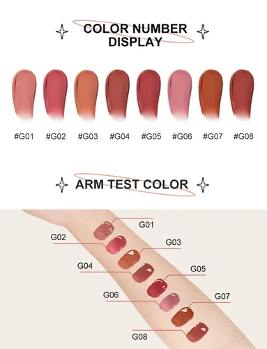 Vista 4 de INTO YOU Brillo de labios, mancha de labios de larga duración, tinte de labios, brillo voluminizador de labios, brillo labial con purpurina, lápiz