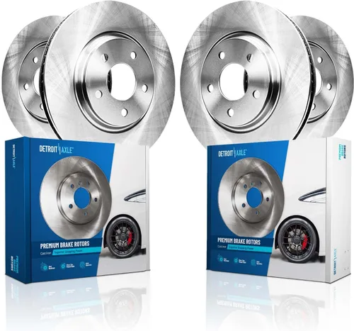 Vista 8 de Detroit Axle - 4 rotores de freno para Ford 1994-2004 Mustang, rotores de freno de disco delanteros y traseros 1995 1996 1997 1998 1999 2000 2001