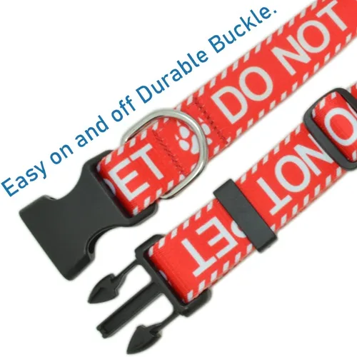 Vista 4 de Collar de perro para no mascotas, resistente, duradero con hebilla, collares rojos para perros pequeños, medianos y grandes, collar de poliéster