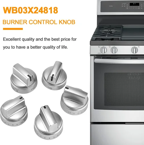 Vista 7 de AMI PARTS Compatible con pomos de estufa GE WB03X24818. Compatible con pomos de estufa de gas GE (no universal). Reemplaza 4363588 AP5989029