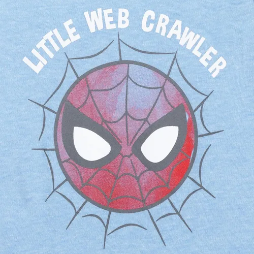 Vista 6 de Marvel Vengadores Spider-Man - Mameluco para bebé y sombrero de sol para recién nacido a bebé