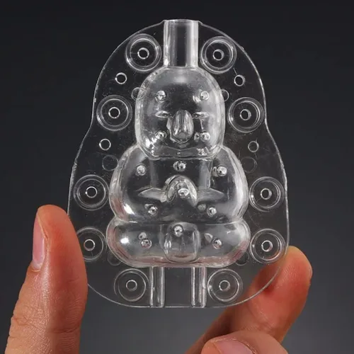 Vista 5 de GANAZONO Buddha Fruit 4.92 x 3.74 x 2.36 pulgadas transparente PC material moldeador herramienta para jardín frutas verduras cultivo diversión