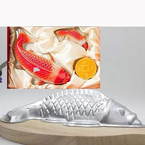 Vista 3 de Molde Koi en forma de pez - Molde para pastel de aleación de aluminio 3D (10 pulgadas)