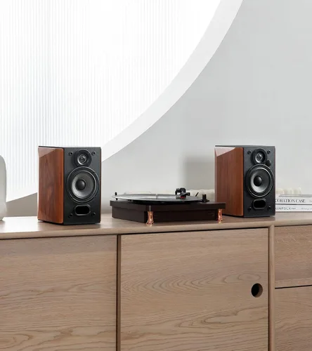Vista 7 de Edifier R1380T Altavoces alimentados para estanterías, monitores de campo cercano activos estéreo 2.0, altavoz de monitor de estudio, 42 vatios RMS