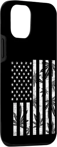 Vista 3 de Funda para iPhone 14 Weed Bandera de Estados Unidos Retro Marihuana Cannabis Patriot Stoner