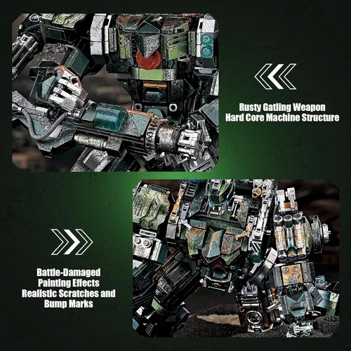 Vista 4 de HIGH GODO Mech - Juego de bloques de construcción para adultos, kit de construcción de modelo de robot motorizado con múltiples armas, regalos