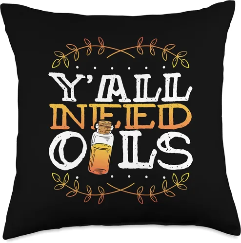 Vista 4 de Essential Oil Practitioner Y’All Need Oils Essential Oils Throw Pillow