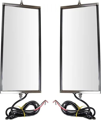 Vista 17 de TRQ Conjunto de 2 piezas de espejo lateral para conductor y pasajero, ajuste eléctrico, sin calefacción, sin memoria, color negro, compatible