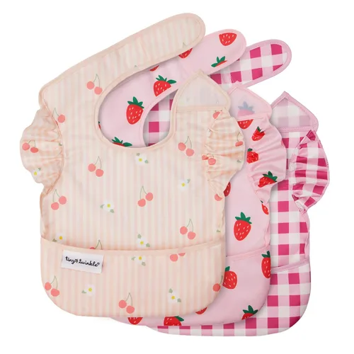 Vista 11 de Tiny Twinkle Baberos Antiderrame para Comer para Bebé Baberos Impermeables y Limpiables para Niños Pequeños con Bolsillo de Recolección Baberos
