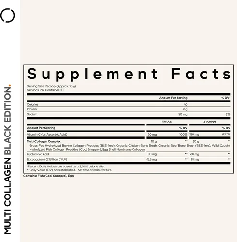 Vista 2 de Codeage Polvo de péptidos de colágeno múltiple, probióticos, vitamina C