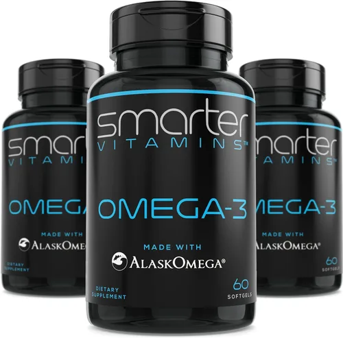 Vista 9 de SmarterVitamins Aceite de pescado Omega 3, sabor a fresa, sin eructos, insípido, 2000 mg, DHA EPA Triple fuerza apoyo cerebral, apoyo