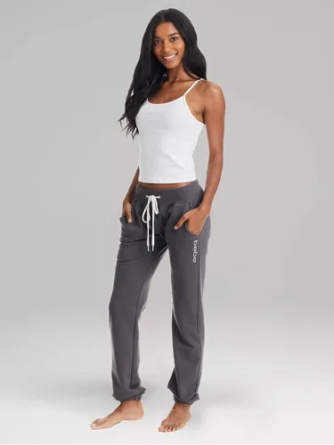Vista 5 de bebe Pantalones deportivos para mujer, pantalones de felpa francesa con bajos fruncidos, pantalones de pijama con logotipo, para mujer