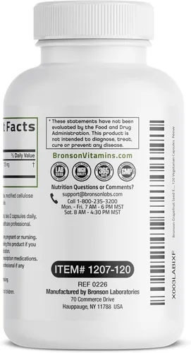 Vista 5 de Bronson Extracto de semilla de pomelo cítrico por porción Paradisi apoya la salud inmunológica y ayuda a mantener un tracto gastrointestinal