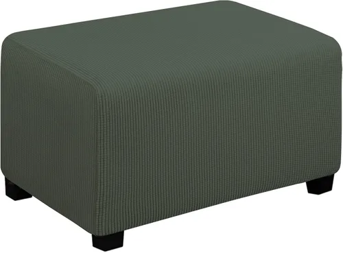 Vista 128 de Easy-Going Funda Elástica para Otomana Taburete de Almacenamiento Plegable Protector de Muebles Funda Rectangular Suave con Parte Inferior Elástica