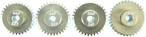 Vista 3 de 48 engranaje de piñón de aluminio de la echada fijó #9753 para el coche, engranajes del vehículo RC del camión
