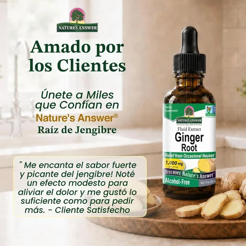 Vista 9 de Natures Answer Raíz de jengibre 1000 mg, 1 onza – Extracto sin alcohol
