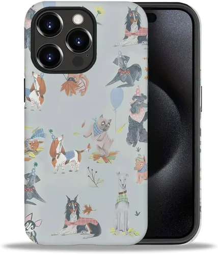 Vista 32 de CARLOCA Funda compatible con iPhone 15 Pro Max, funda protectora de gato en A para iPhone 15 Pro Max, TPU suave + PC duro 2 en 1, funda protectora