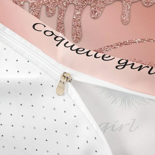 Vista 6 de Erosebridal Juego de funda de edredón de pestañas tamaño individual, hermoso juego de ropa de cama femenina para niñas y mujeres, decoración