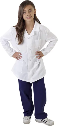 Vista 2 de Natural Uniforms Abrigo de laboratorio para niños, suave al tacto