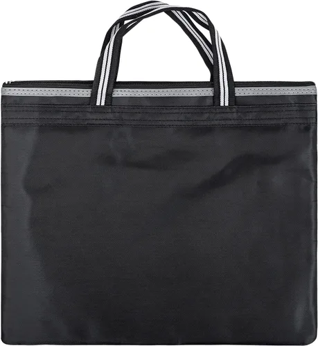 Vista 7 de Maletín portátil de negocios con cremallera, impermeable, duradero, tamaño A4, estuche de transporte ligero, organizador de almacenamiento