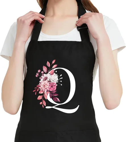 Vista 21 de Delantales Personalizados para Mujeres con Bolsillos, Lindos Delantales para Mujeres Chef de Repostería, Regalos de Cocina para el Cumpleaños de Mamá