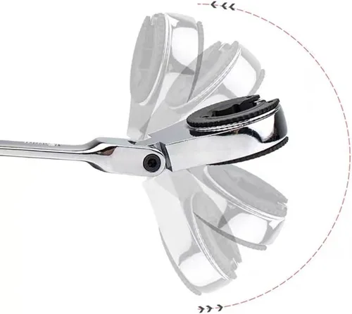 Vista 2 de FLZOSPER Llave de tubo SAE Fix de 1/2 pulgada, llave de engranajes de cabeza flexible, llave combinada de trinquete