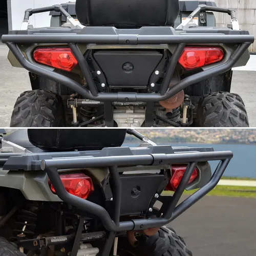 Vista 5 de SAUTVS Parachoques delantero trasero para Polaris Sportsman 570 450 2014-2020, #2879714 Bolt-on Install, Heavy Duty Steel, Powder Coated, Tough &
