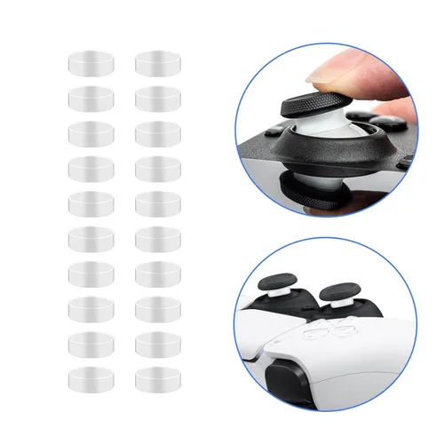 Vista 8 de 20 Pcs DEVASO Joystick Protectors White Silicone Elastic Joystick Protector RingInvisible Protection During Gaming Compatible with Steam