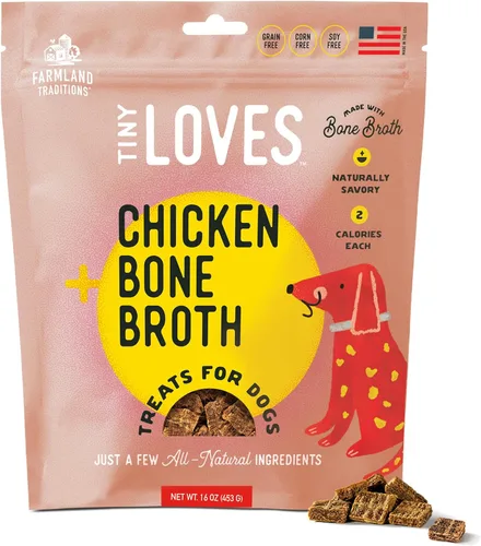 Vista 17 de Farmland Traditions Tiny Loves Premios de Entrenamiento de Cecina para Perros con Caldo de Huesos (Carne de Res, 32 oz.)