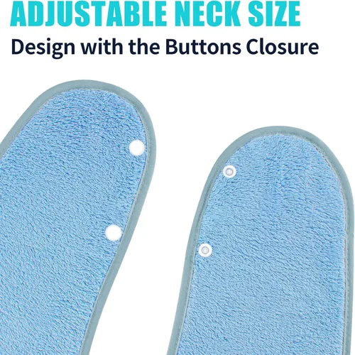 Vista 3 de Baberos para adultos para hombres y mujeres, paquete de 4 unidades, baberos de rizo reutilizables para personas mayores, toalla impermeable