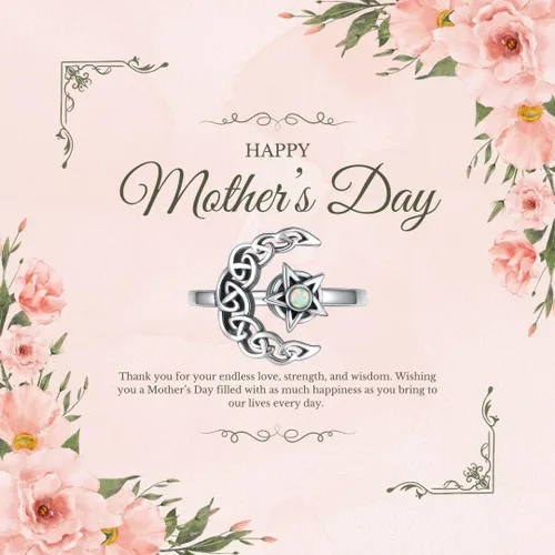 Vista 2 de Fidget Spinner Anxiety Rings for Women: Sterling Silver Lotus Moon Star Sunflower Ring Stress Relieving Calm Ring Jewelry Gifts for Daughter