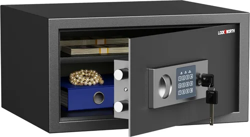 Vista 10 de Caja fuerte Locksworth para el hogar, caja de seguridad de 0.7 pies cúbicos, caja de bloqueo para dinero, joyería, documentos y armas, caja fuerte