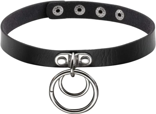 Vista 28 de Eigso - Gargantilla vintage de cuero sintético con remaches y picos, estilo punk, gótico, ajustable
