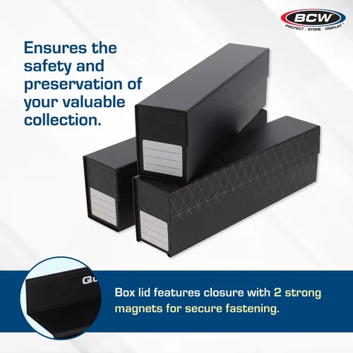 Vista 5 de BCW QuickFold® Cajas de almacenamiento de tarjetas para magnéticos y toploaders – Paquete de 3 Caja portadora de tarjetas con cierre magnético
