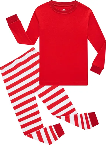 Vista 12 de Family Feeling - Conjunto de pijama para niños pequeños, 100% algodón, manga larga Negro/Esqueleto/Golw-in-the-dark