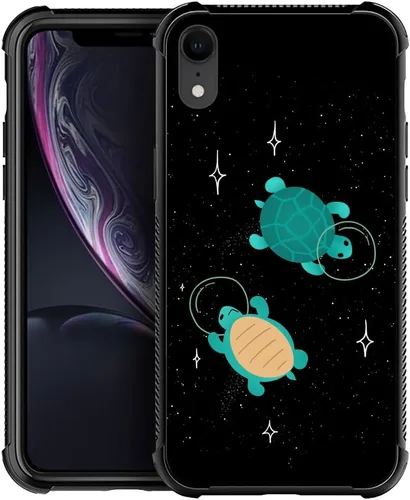 Vista 32 de CARLOCA Funda compatible con iPhone XR, iPhone XR para niños, hombres y jóvenes, diseño de nebulosa espacial, a prueba de golpes, antiarañazos