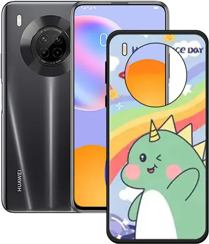 Vista 2 de TTJ Funda de TPU para Huawei Y9A + HD Vidrio Templado, Carcasa de Silicona Carcasa Protectora de Carcasa Trasera - 9 Dureza Protector de Pantalla