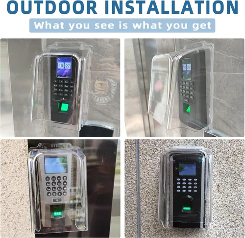 Vista 4 de Cubierta de lluvia para timbre de puerta, cubierta impermeable transparente para timbre, protector resistente a la intemperie, accesorio para timbre