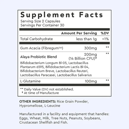Vista 5 de Alaya Naturals Advanced Synbiotic - Probiótico + Prebiótico - Suplemento probiótico de liberación retardada de 14 mil millones de UFC