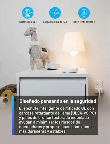 Vista 6 de TP-Link Tapo Smart Plug Mini 15A, enchufe Wi-Fi para casa inteligente, configuración súper fácil, compatible con Alexa y Google Home, no requiere