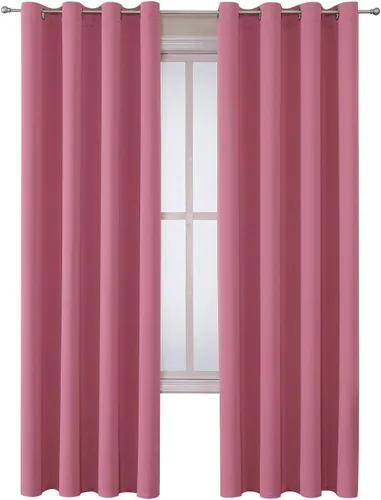 Vista 230 de ChrisDowa - Cortinas cortas para ventana de 40 pulgadas para dormitorio - Cortinas cortas con ojales y aislamiento térmico para oscurecer
