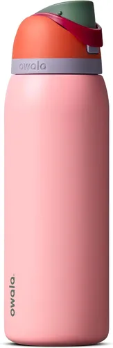Vista 33 de Owala FreeSip - Acero inoxidable - 32 oz - Morado/Azul (pistas de esquí de los años 80)