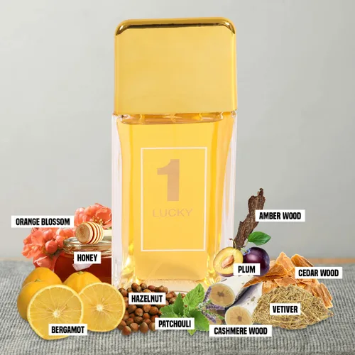 Vista 2 de Lucky 1 Eau de Toilette para hombre Fresh Fruity Woody Masculine Aroma Colonia 3.4 fl oz/3.4 fl oz