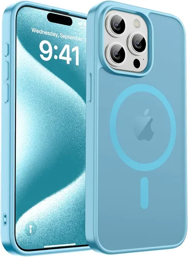 Vista 9 de zapica Funda magnética para iPhone Air, con protector de pantalla de vidrio templado, compatible con MagSafe, translúcida mate, a prueba de golpes