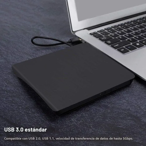 Vista 2 de Yoidesu Caja de unidad de CD externa, Caja de interruptor ODD/HDD externa, Caja de unidad externa USB 3.0, carcasa de unidad de escritor portátil