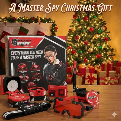 Vista 5 de STICKY LIL FINGERS SuperSpies Secret Agent Spymaster Kit - Spy Gear Ninja Juguetes y artilugios para niños de 8 a 12 años Kit de detective