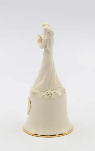 Vista 5 de Figura decorativa de campana de porcelana fina para pareja, 50 aniversario, 5-5/8 pulgadas de alto
