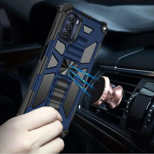 Vista 2 de Funda protectora para Motorola Moto G Stylus 5G 2022 con protector de pantalla de vidrio templado (cobertura completa) resistente a los golpes