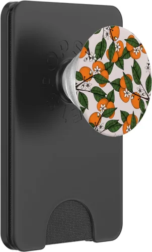 Vista 7 de PopSockets con diseño botánico de Clementine en rama naranja estético