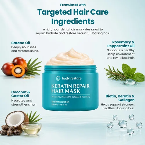 Vista 3 de Body Restore Batana - Mascarilla capilar con aceite de argán y colágeno